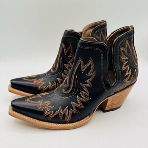Ariat Dixon Brooklyn Boots Women's Size 8 B Black Leather Snip Toe